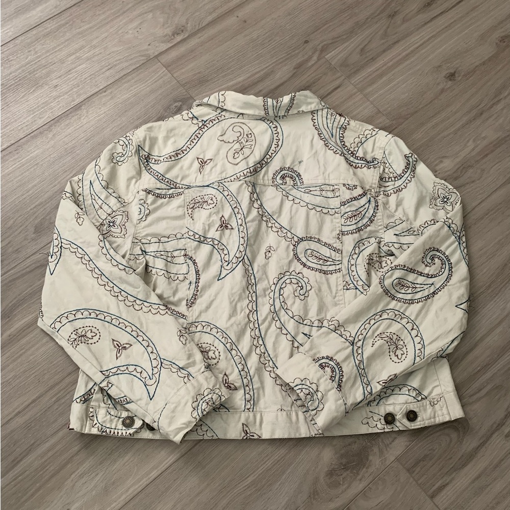 Off White Embroidered Rudy Rd. Jacket [14] - Picture 3 of 4